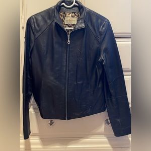 Women’s Size M black leather jacket, Wilson’s